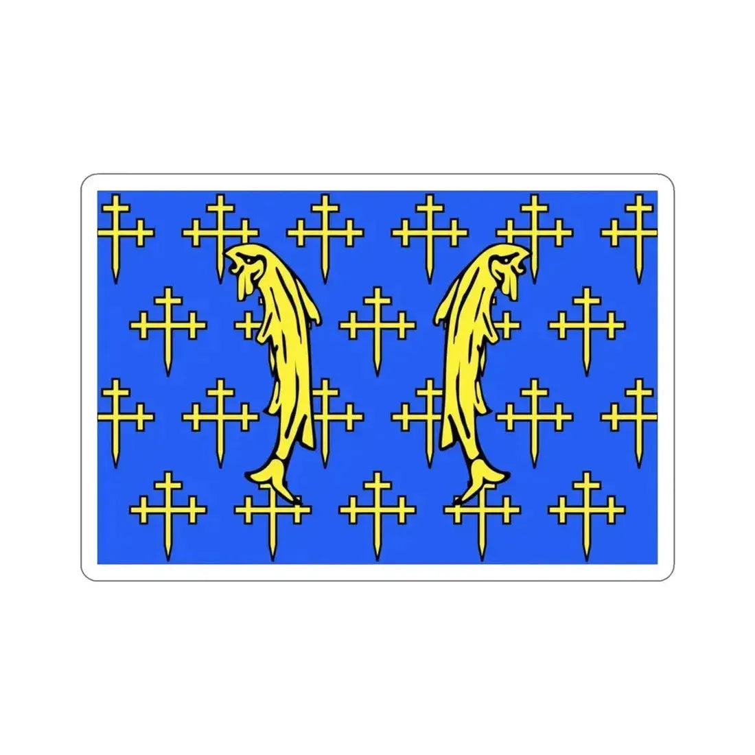 Flag of Meuse France 2 STICKER Vinyl Die-Cut Decal 3 Inch - The Sticker Space