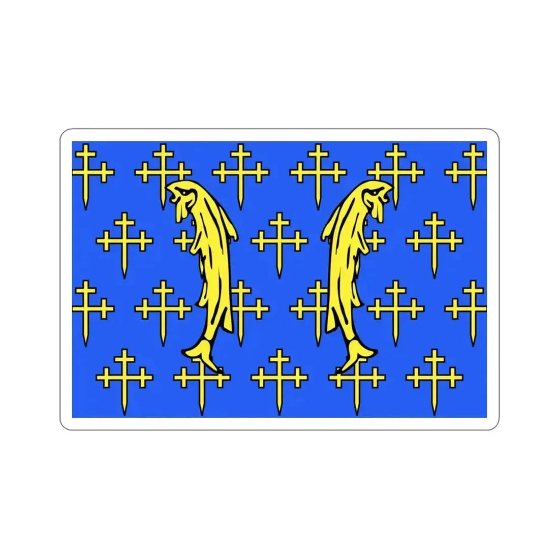 Flag of Meuse France 2 STICKER Vinyl Die-Cut Decal 3 Inch - The Sticker Space