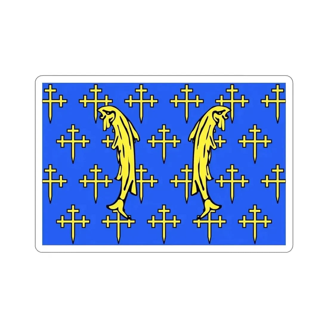 Flag of Meuse France 2 STICKER Vinyl Die-Cut Decal 4 Inch - The Sticker Space