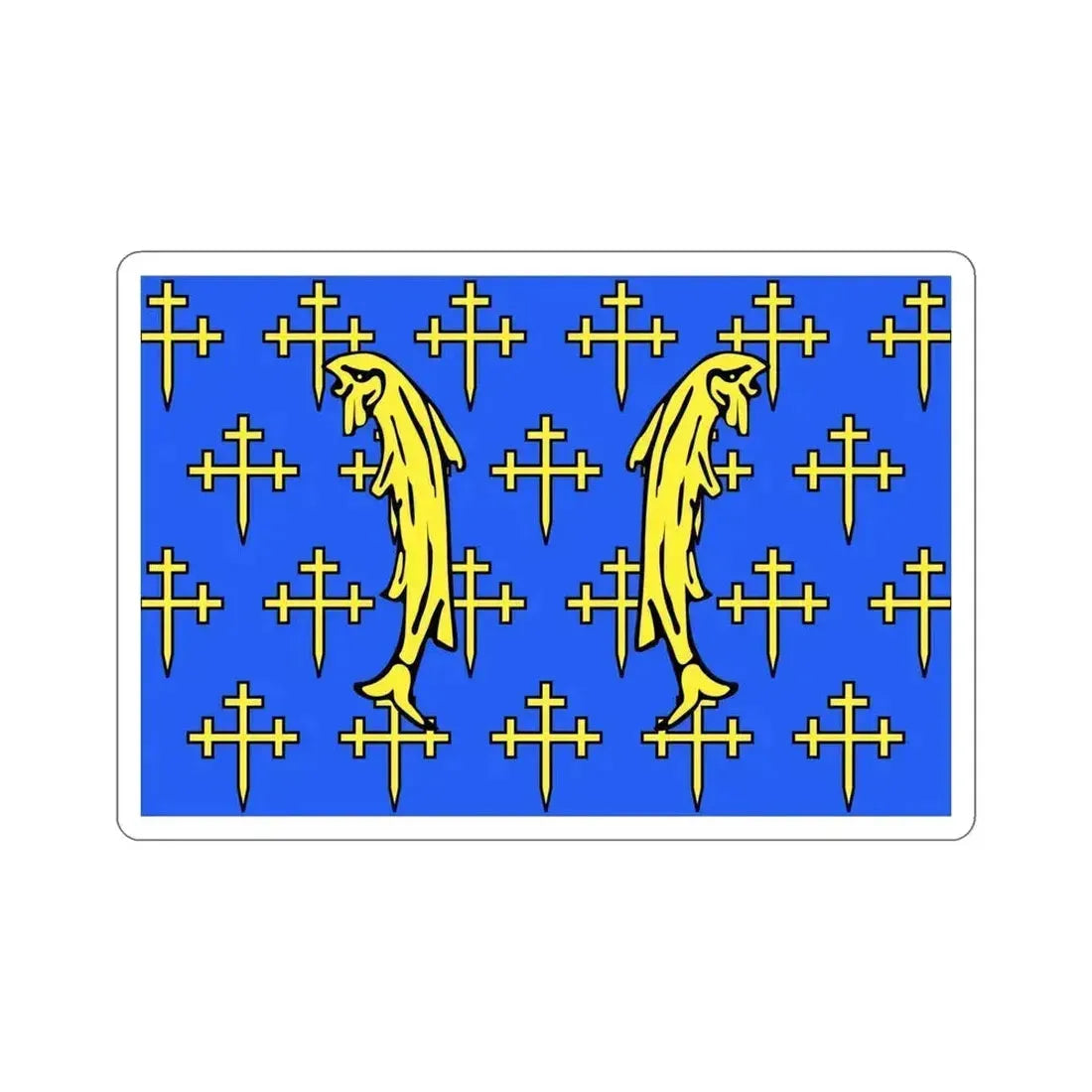 Flag of Meuse France 2 STICKER Vinyl Die-Cut Decal 5 Inch - The Sticker Space