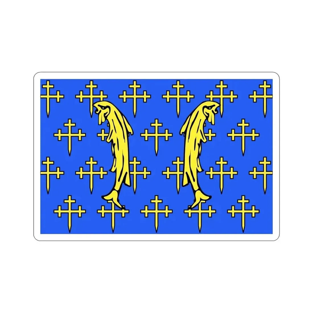 Flag of Meuse France 2 STICKER Vinyl Die-Cut Decal 5 Inch - The Sticker Space