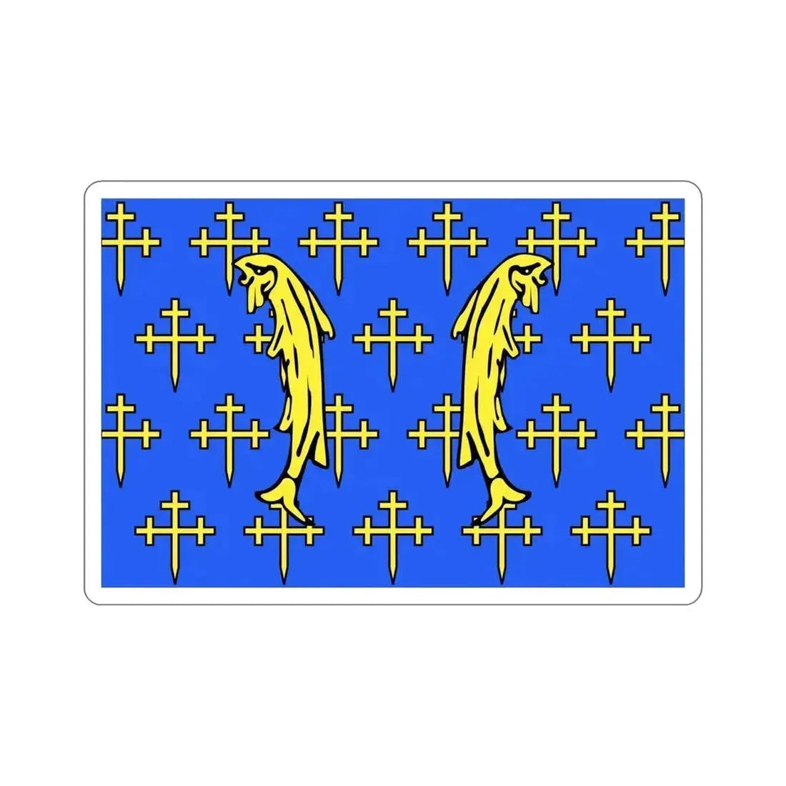 Flag of Meuse France 2 STICKER Vinyl Die-Cut Decal 6 Inch - The Sticker Space
