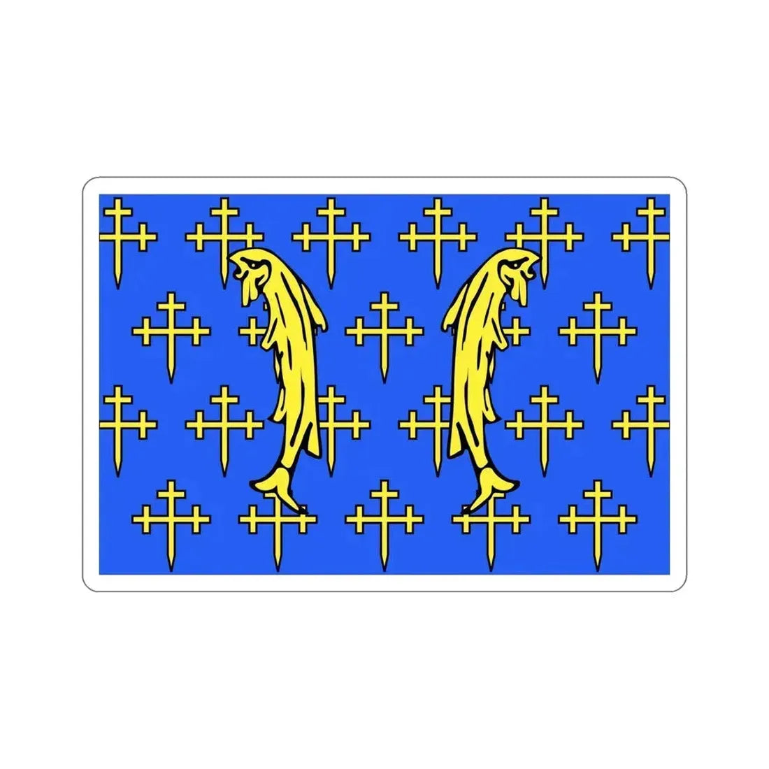 Flag of Meuse France 2 STICKER Vinyl Die-Cut Decal 6 Inch - The Sticker Space