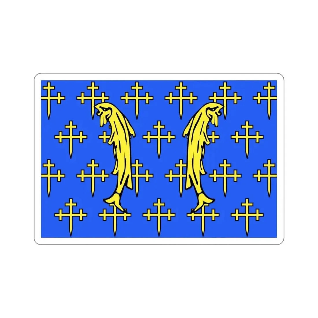 Flag of Meuse France 2 STICKER Vinyl Die-Cut Decal - The Sticker Space