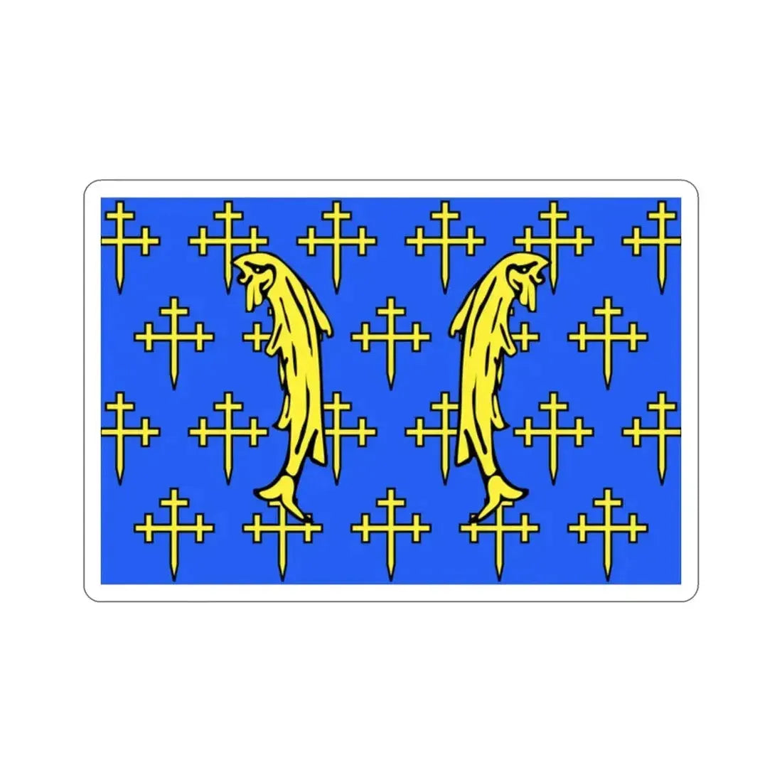 Flag of Meuse France 2 STICKER Vinyl Die-Cut Decal - The Sticker Space