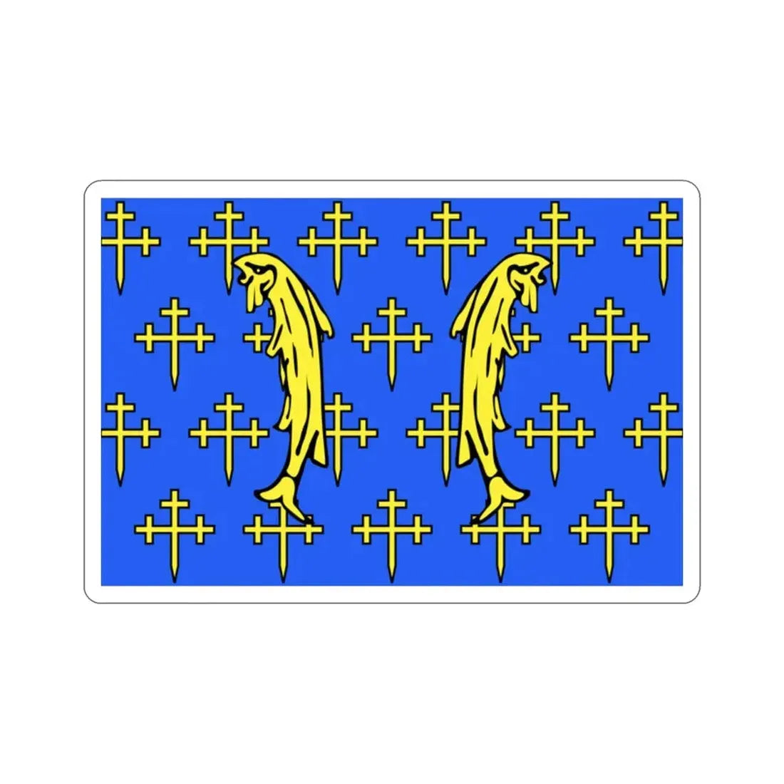 Flag of Meuse France 2 STICKER Vinyl Die-Cut Decal - The Sticker Space