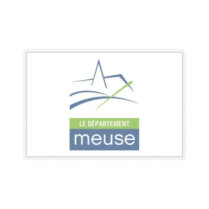 Flag of Meuse France - STICKER Vinyl Kiss-Cut Decal 2 Inch Transparent - The Sticker Space