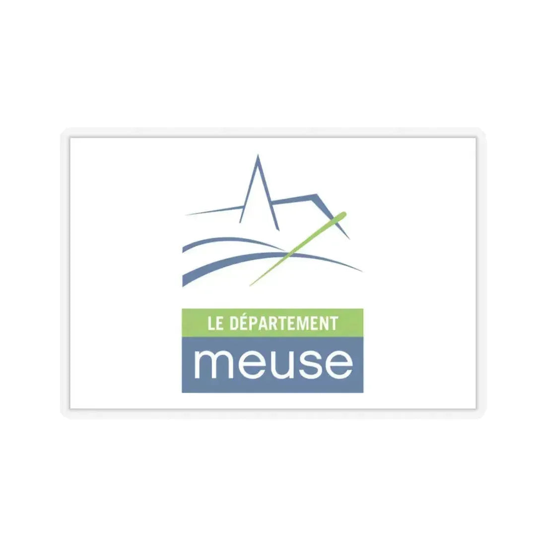 Flag of Meuse France - STICKER Vinyl Kiss-Cut Decal 3 Inch Transparent - The Sticker Space