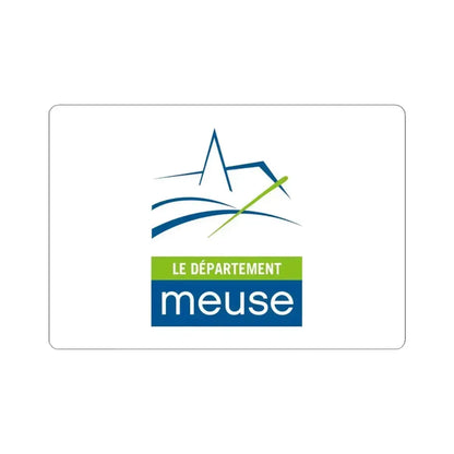 Flag of Meuse France - STICKER Vinyl Kiss-Cut Decal 4 Inch White - The Sticker Space
