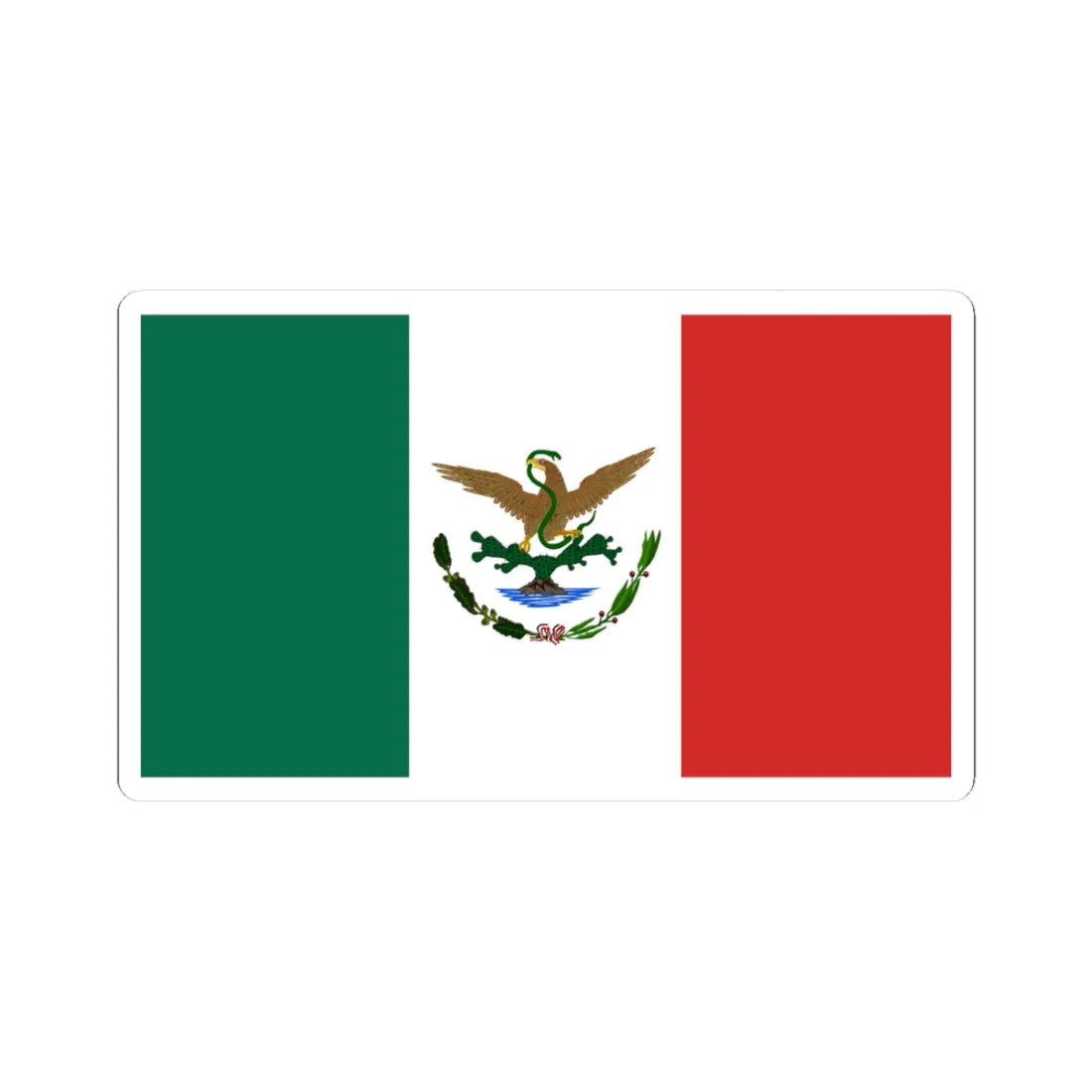 Flag of Mexico 1893-1916 (Mexico) STICKER Vinyl Kiss-Cut Decal 3 Inch White - The Sticker Space