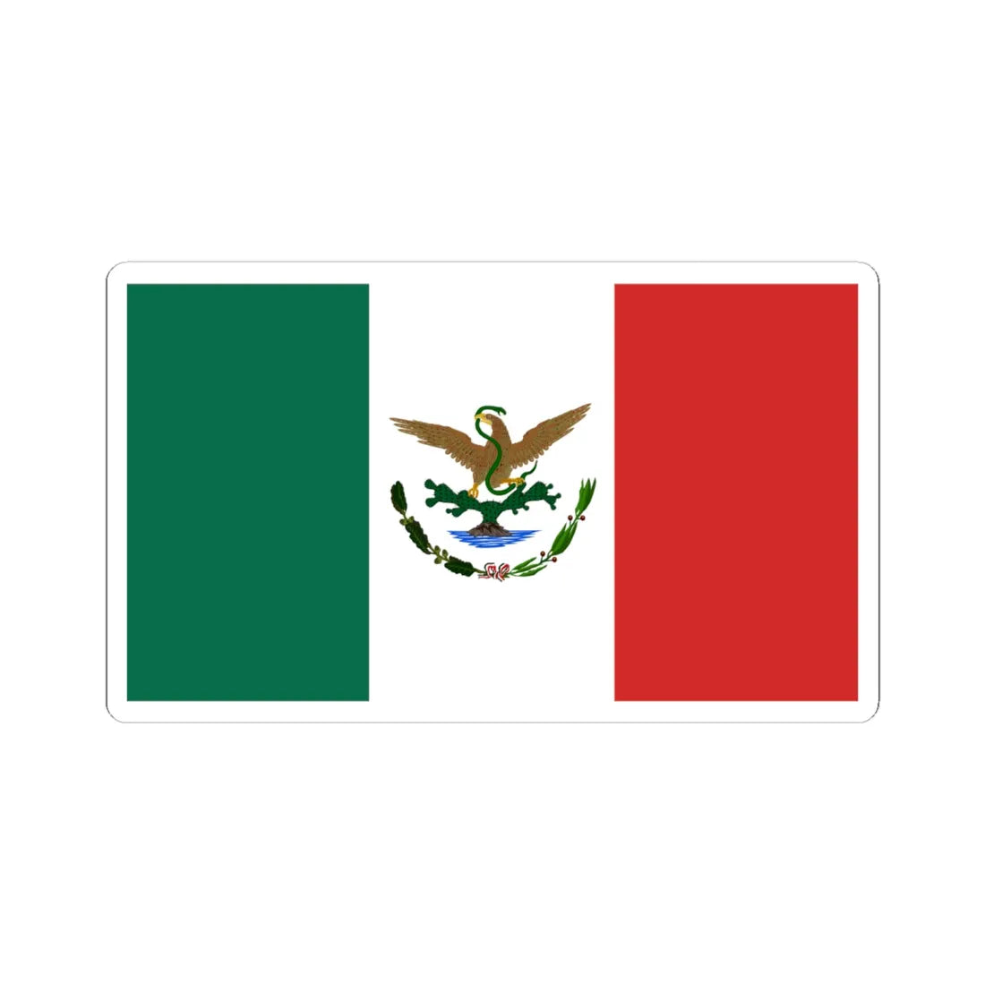 Flag of Mexico 1893-1916 (Mexico) STICKER Vinyl Kiss-Cut Decal 6 Inch White - The Sticker Space