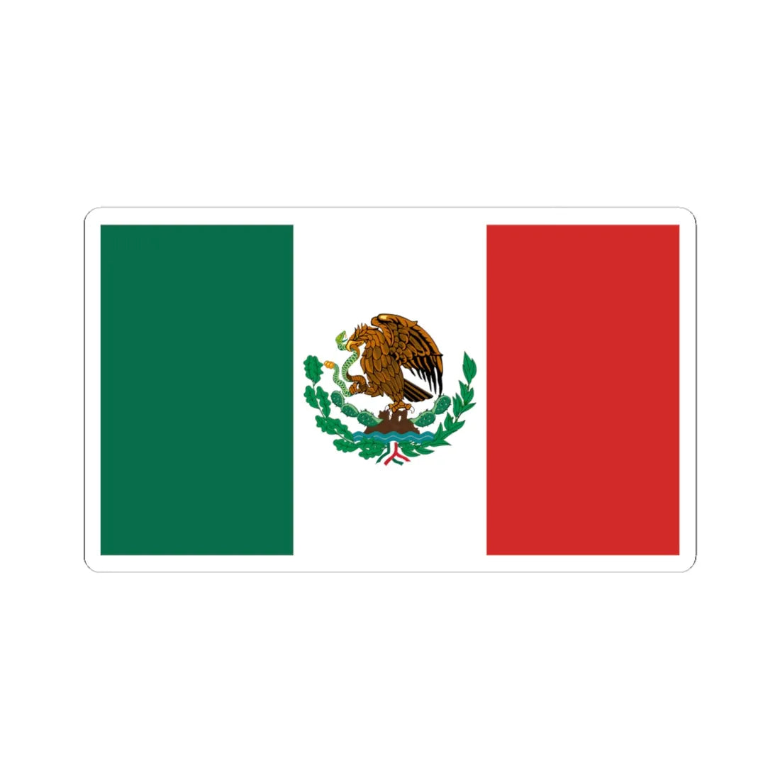 Flag of Mexico 1916-1934 (Mexico) STICKER Vinyl Kiss-Cut Decal 6 Inch White - The Sticker Space