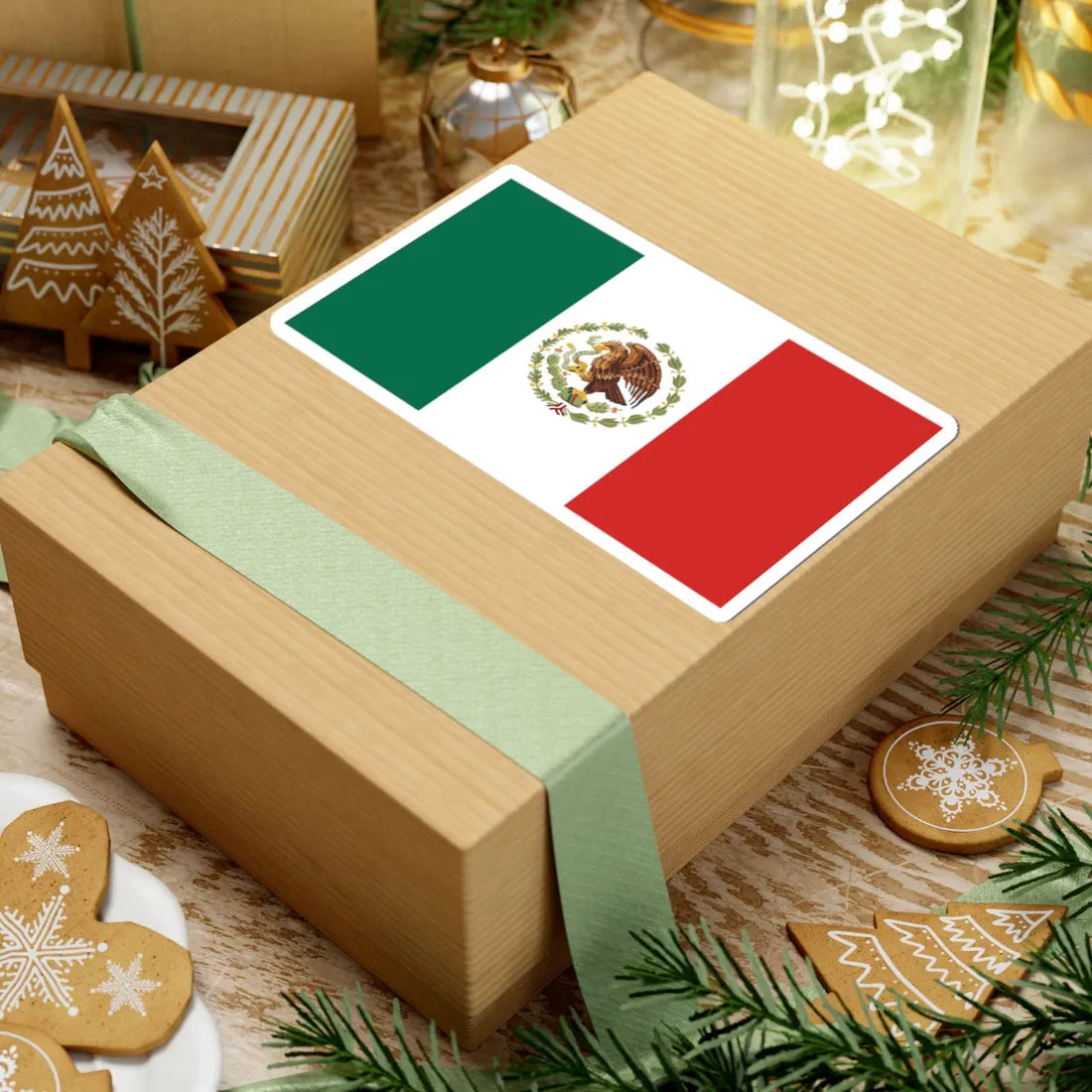 Flag of Mexico 1934-1968 (Mexico) STICKER Vinyl Kiss-Cut Decal - The Sticker Space