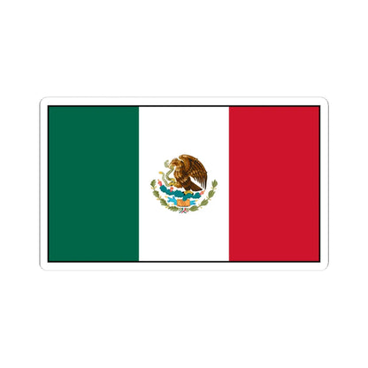 Flag of Mexico bordered (Mexico) STICKER Vinyl Kiss-Cut Decal 3 Inch White - The Sticker Space