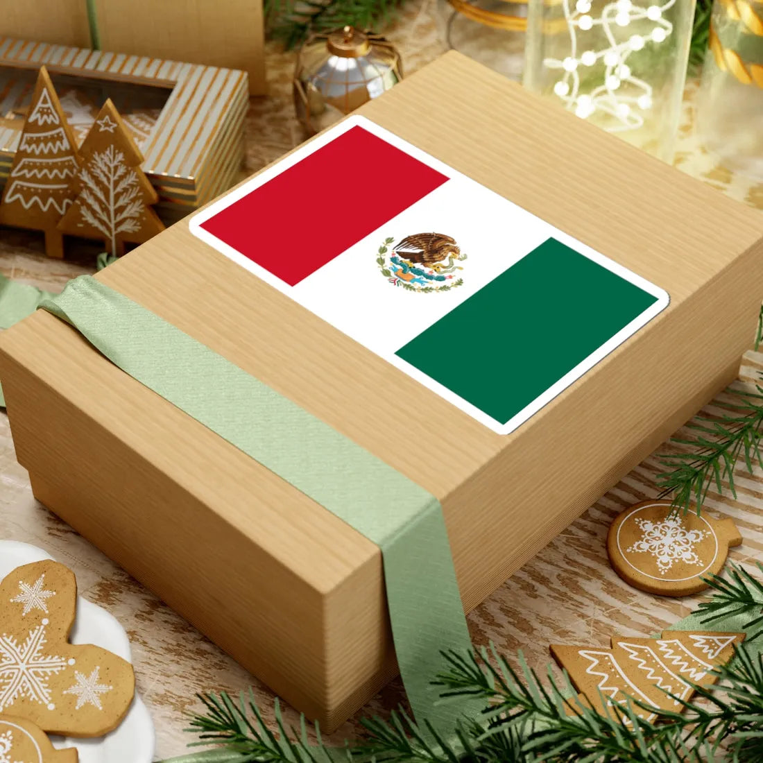 Flag of Mexico reverse (Mexico) STICKER Vinyl Kiss-Cut Decal - The Sticker Space