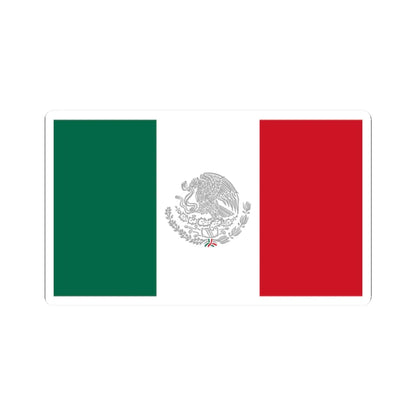 Flag of Mexico with Silver Arms (Mexico) STICKER Vinyl Kiss-Cut Decal 2 Inch White - The Sticker Space