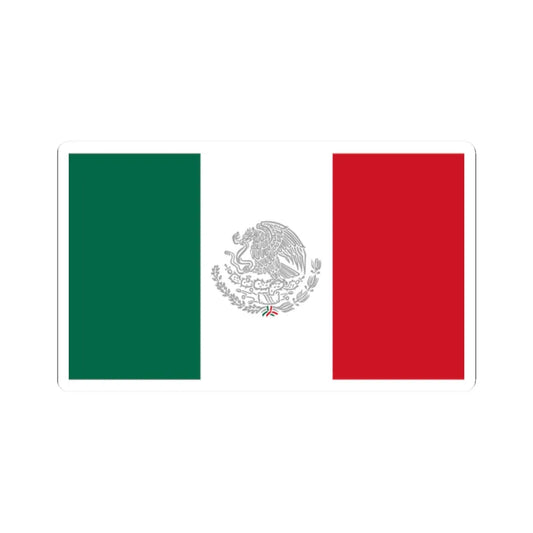 Flag of Mexico with Silver Arms (Mexico) STICKER Vinyl Kiss-Cut Decal 2 Inch White - The Sticker Space