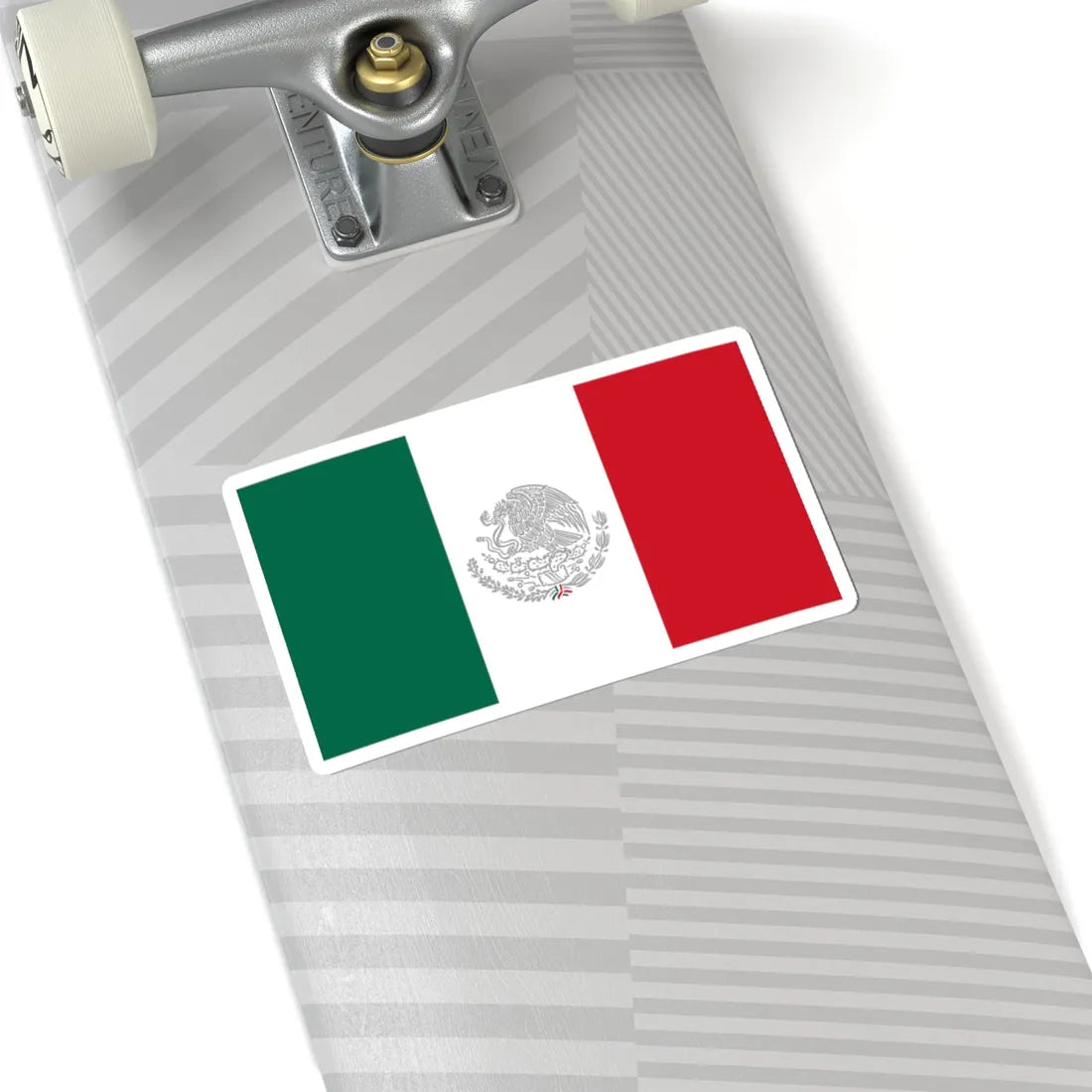 Flag of Mexico with Silver Arms (Mexico) STICKER Vinyl Kiss-Cut Decal - The Sticker Space