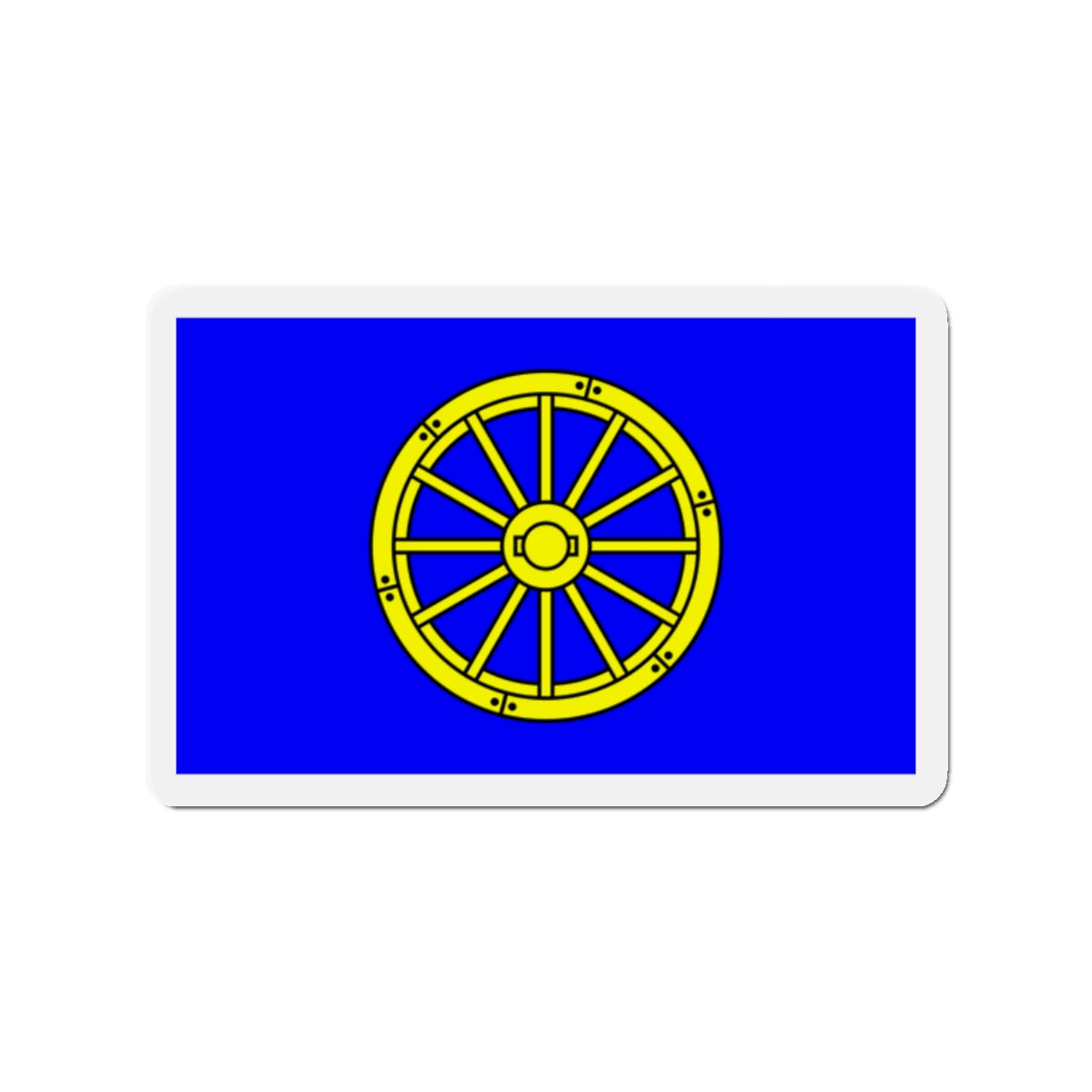 Flag of Mġarr 1993 to 2000 Malta - Die-Cut Magnet-2" x 2"-The Sticker Space