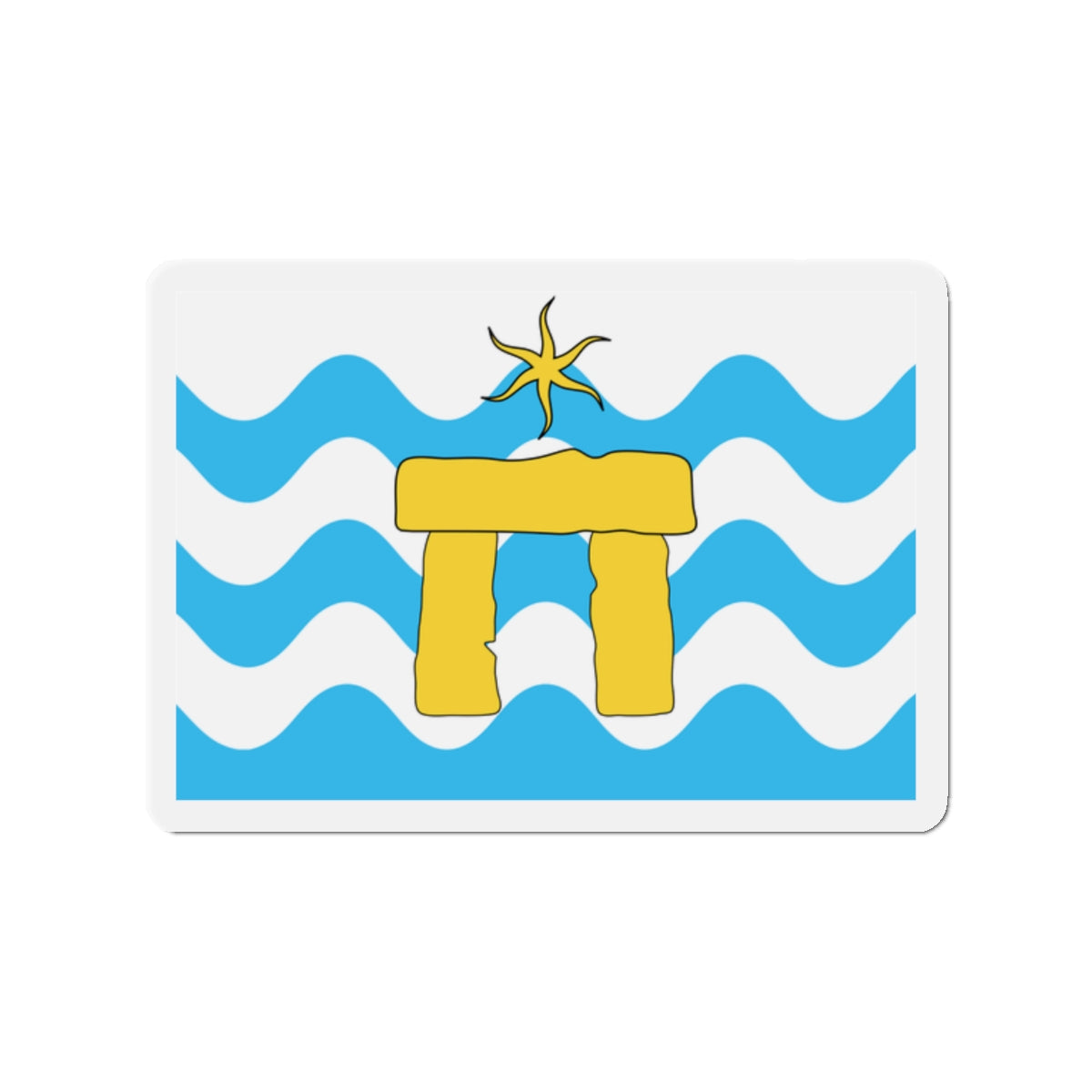 Flag of Mġarr Malta - Die-Cut Magnet-2" x 2"-The Sticker Space