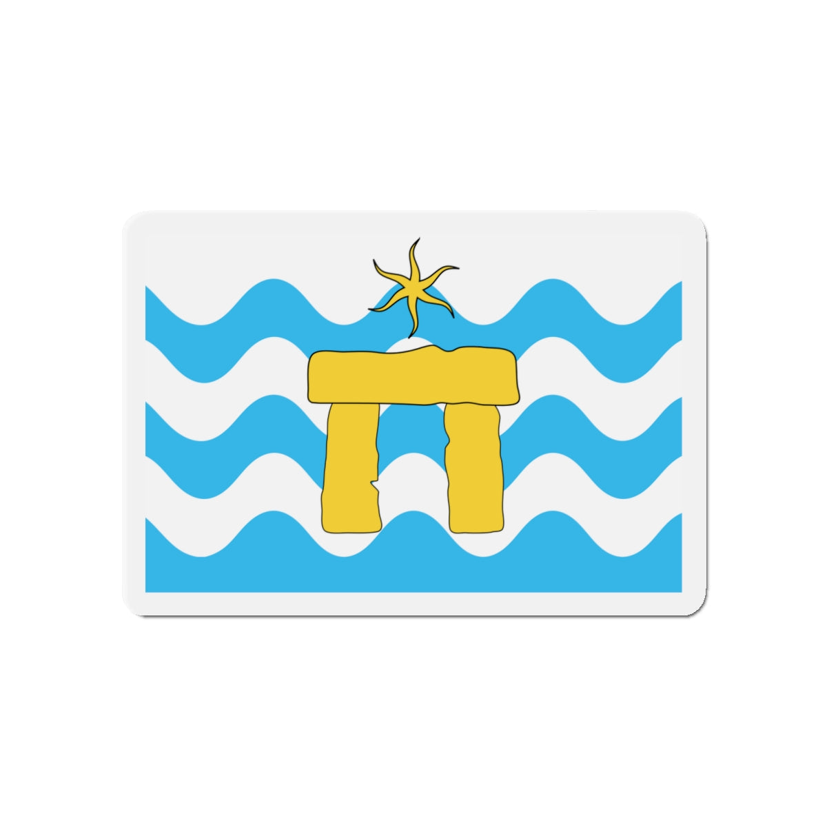 Flag of Mġarr Malta - Die-Cut Magnet-4" x 4"-The Sticker Space