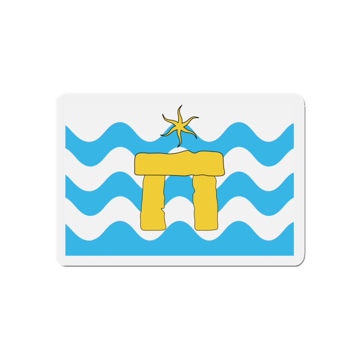 Flag of Mġarr Malta - Die-Cut Magnet-5" x 5"-The Sticker Space