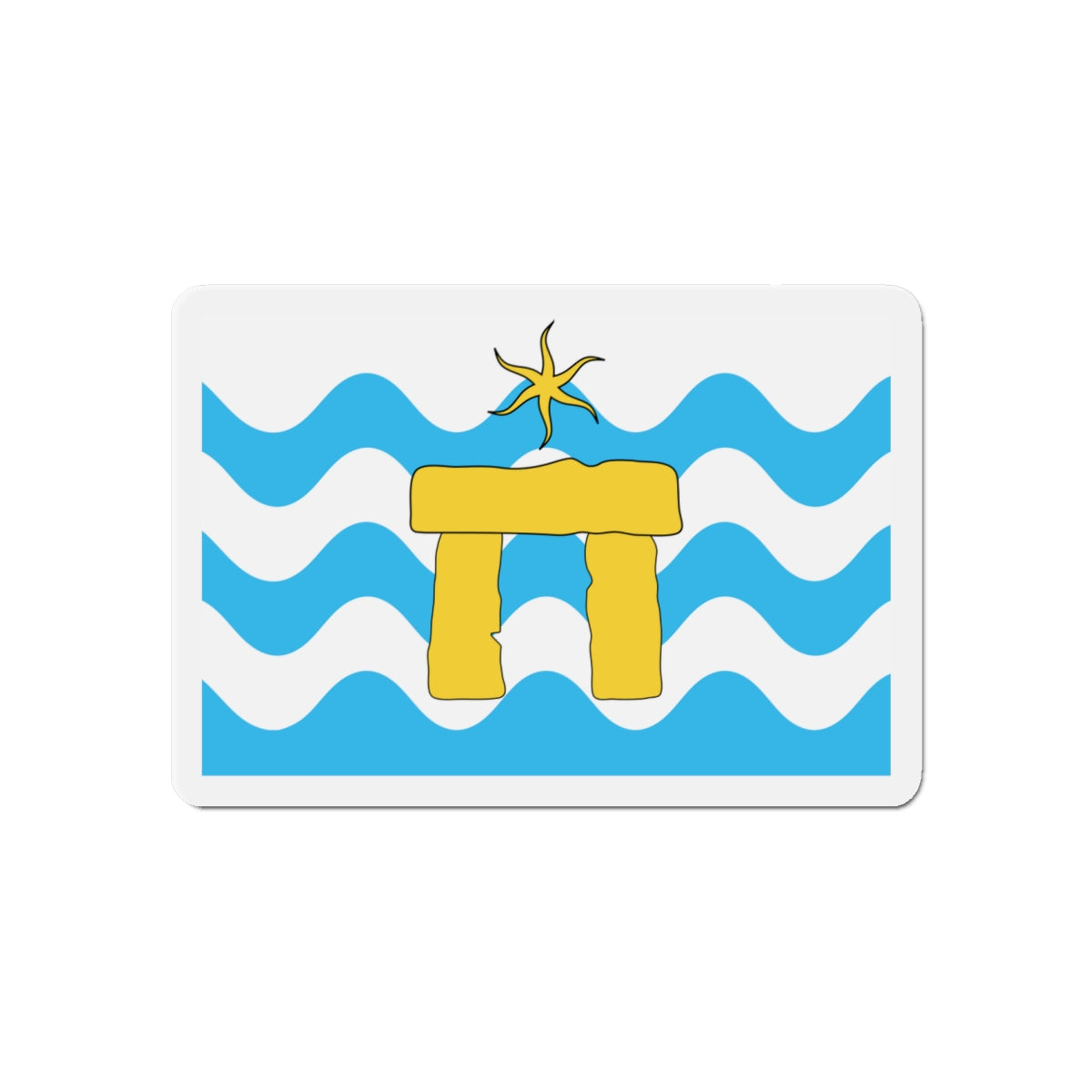 Flag of Mġarr Malta - Die-Cut Magnet-6 × 6"-The Sticker Space