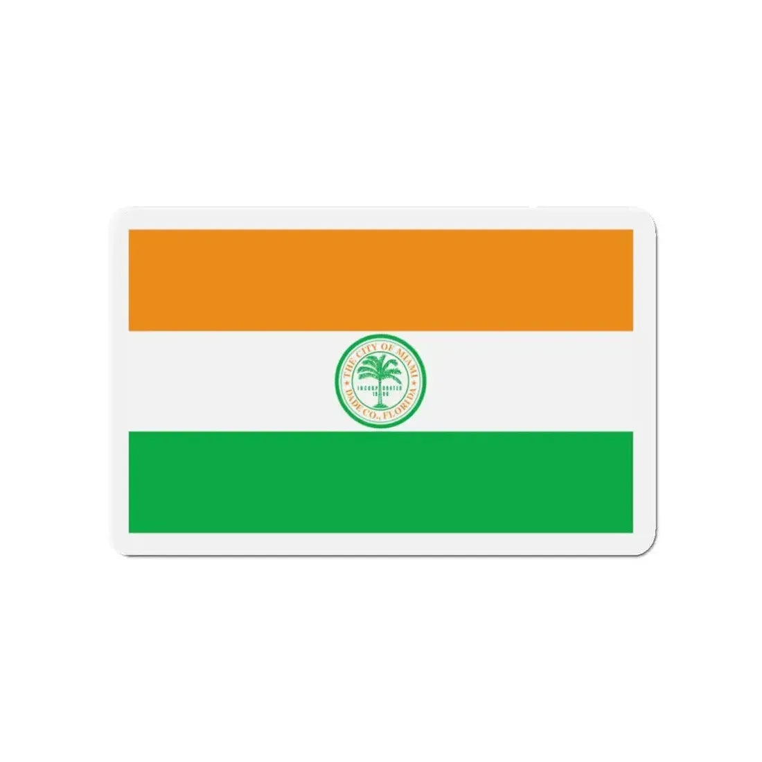 Flag of Miami Florida - Refrigerator Magnet 3 Inch - The Sticker Space