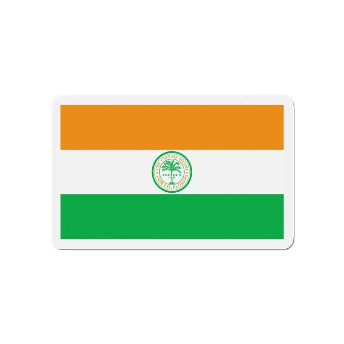 Flag of Miami Florida - Refrigerator Magnet 4 Inch - The Sticker Space