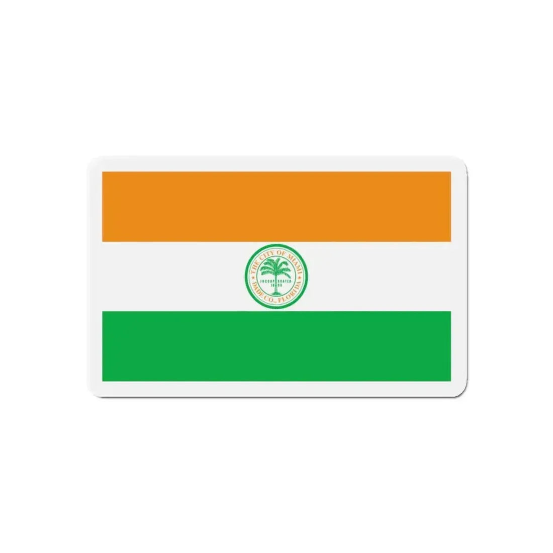 Flag of Miami Florida - Refrigerator Magnet 6 Inch - The Sticker Space