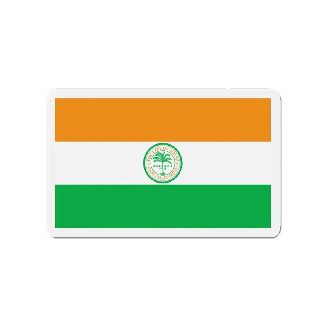 Flag of Miami Florida - Refrigerator Magnet - The Sticker Space