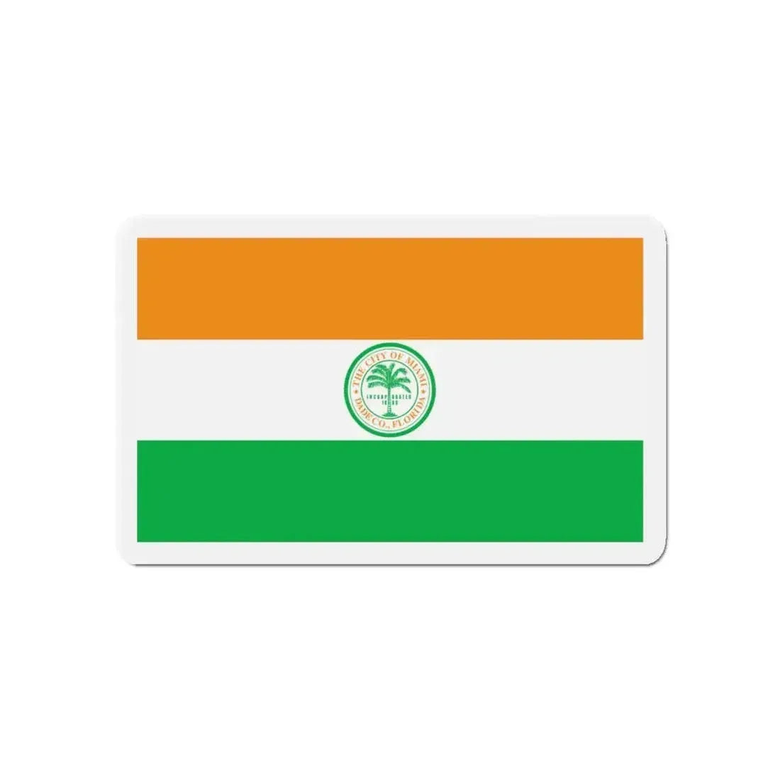 Flag of Miami Florida - Refrigerator Magnet - The Sticker Space