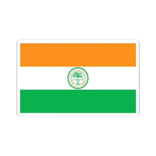 Flag of Miami, Florida - STICKER Vinyl Kiss-Cut Decal 2 Inch White - The Sticker Space