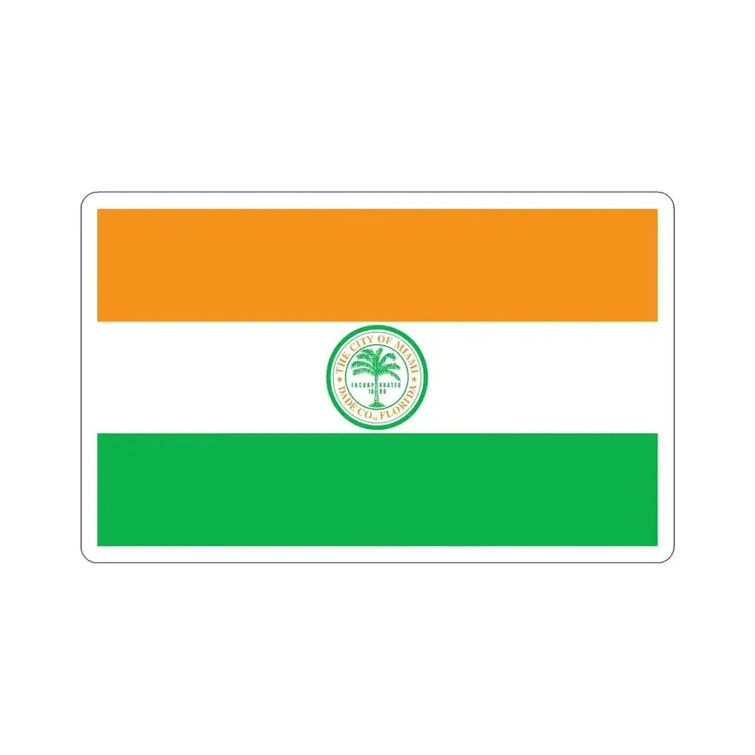 Flag of Miami Florida USA STICKER Vinyl Die-Cut Decal - The Sticker Space