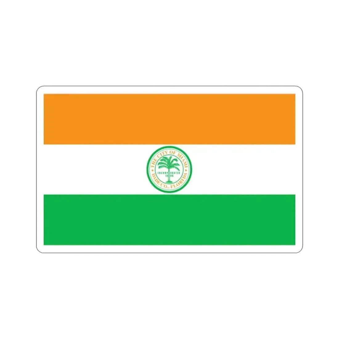 Flag of Miami Florida USA STICKER Vinyl Die-Cut Decal - The Sticker Space