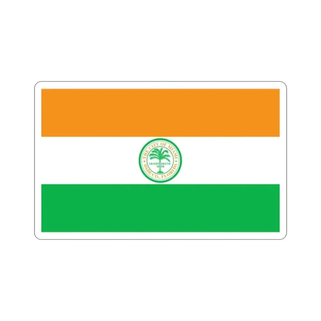 Flag of Miami Florida USA STICKER Vinyl Die-Cut Decal - The Sticker Space