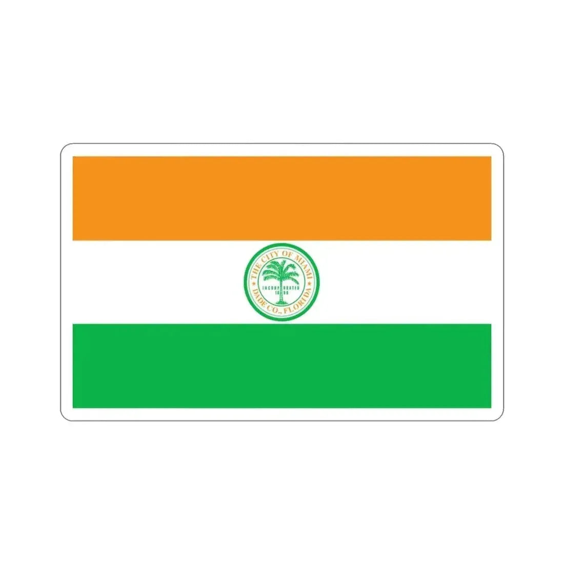 Flag of Miami Florida USA STICKER Vinyl Die-Cut Decal - The Sticker Space