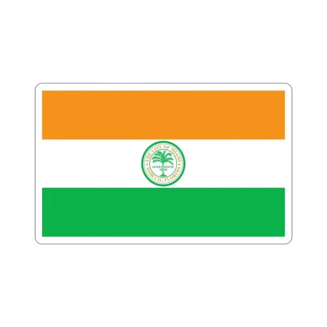 Flag of Miami Florida USA STICKER Vinyl Die-Cut Decal - The Sticker Space