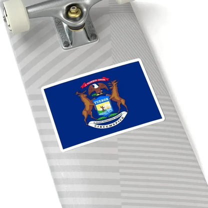 Flag of Michigan 3-2 (United States) STICKER Vinyl Kiss-Cut Decal - The Sticker Space