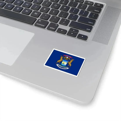 Flag of Michigan (United States) STICKER Vinyl Kiss-Cut Decal - The Sticker Space