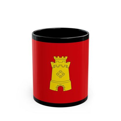 Flag of Middelburg the capital of the province of Zeeland Netherlands - Black Coffee Mug-11oz-The Sticker Space