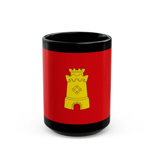 Flag of Middelburg the capital of the province of Zeeland Netherlands - Black Coffee Mug-15oz-The Sticker Space