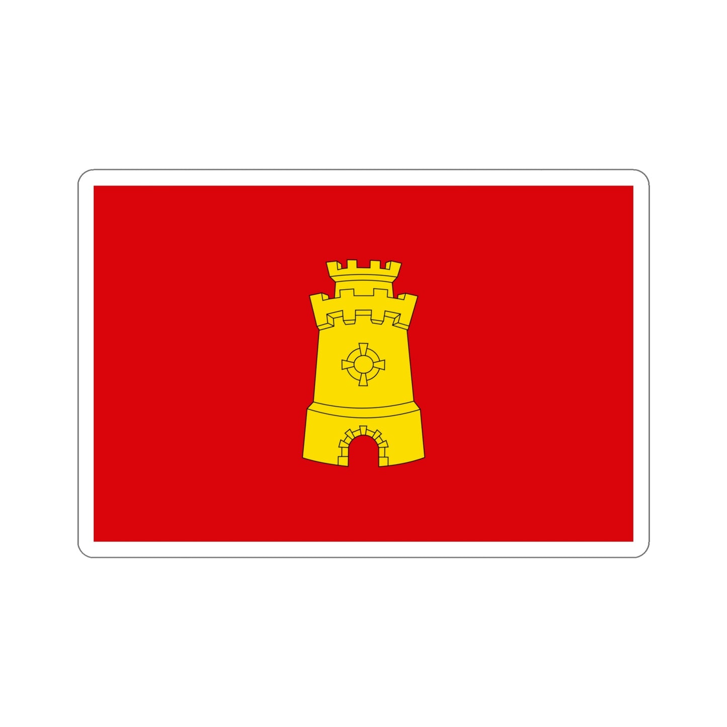 Flag of Middelburg the capital of the province of Zeeland Netherlands STICKER Vinyl Die-Cut Decal-6 Inch-The Sticker Space