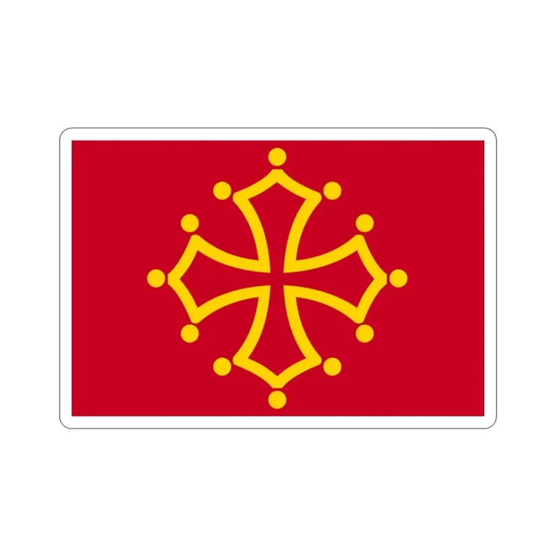 Flag of Midi Pyrénées France STICKER Vinyl Die-Cut Decal 2 Inch - The Sticker Space