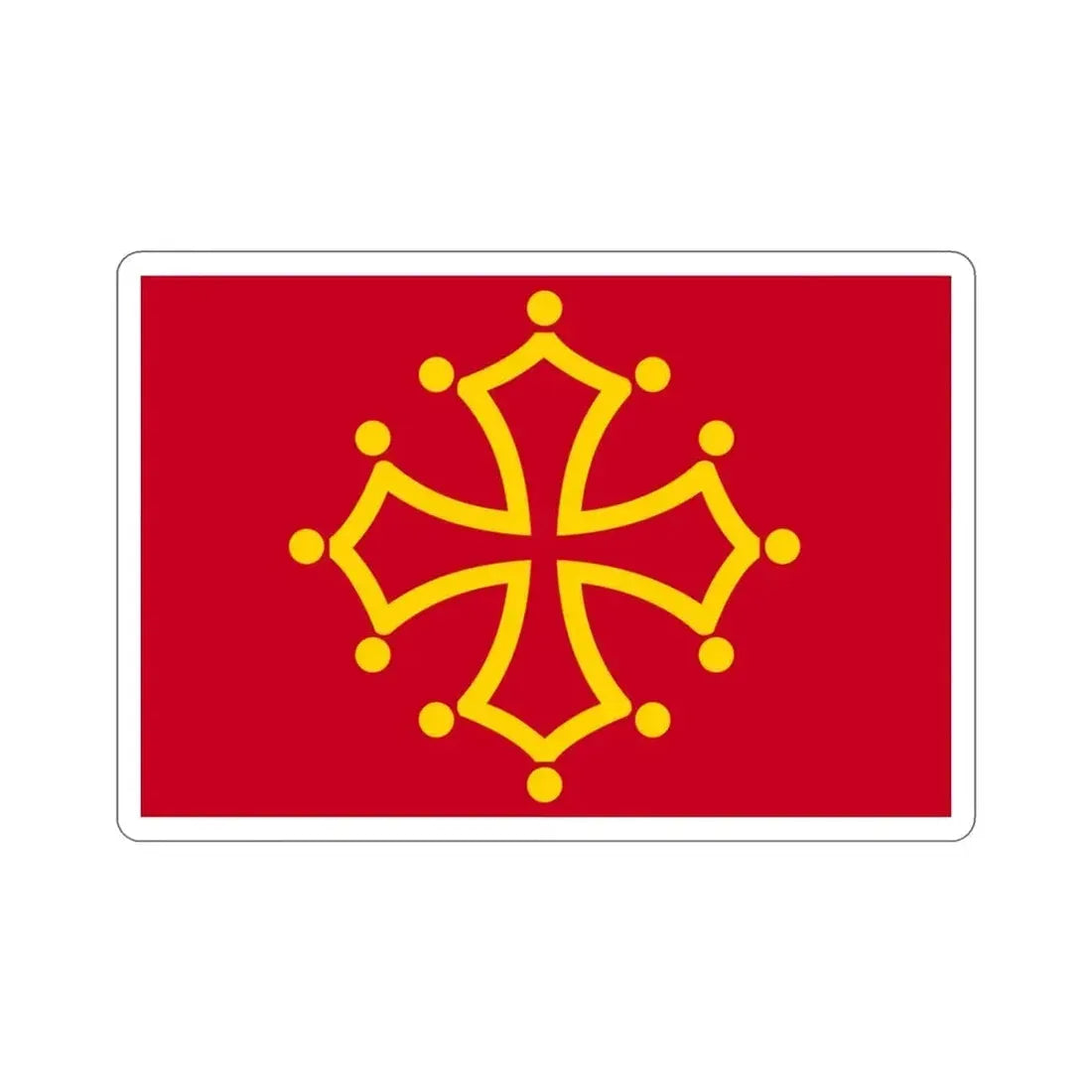Flag of Midi Pyrénées France STICKER Vinyl Die-Cut Decal 3 Inch - The Sticker Space