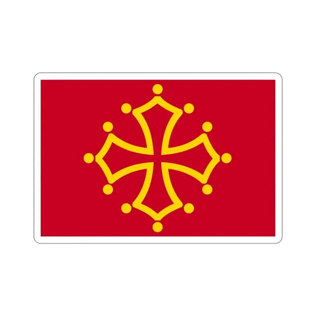 Flag of Midi Pyrénées France STICKER Vinyl Die-Cut Decal 3 Inch - The Sticker Space