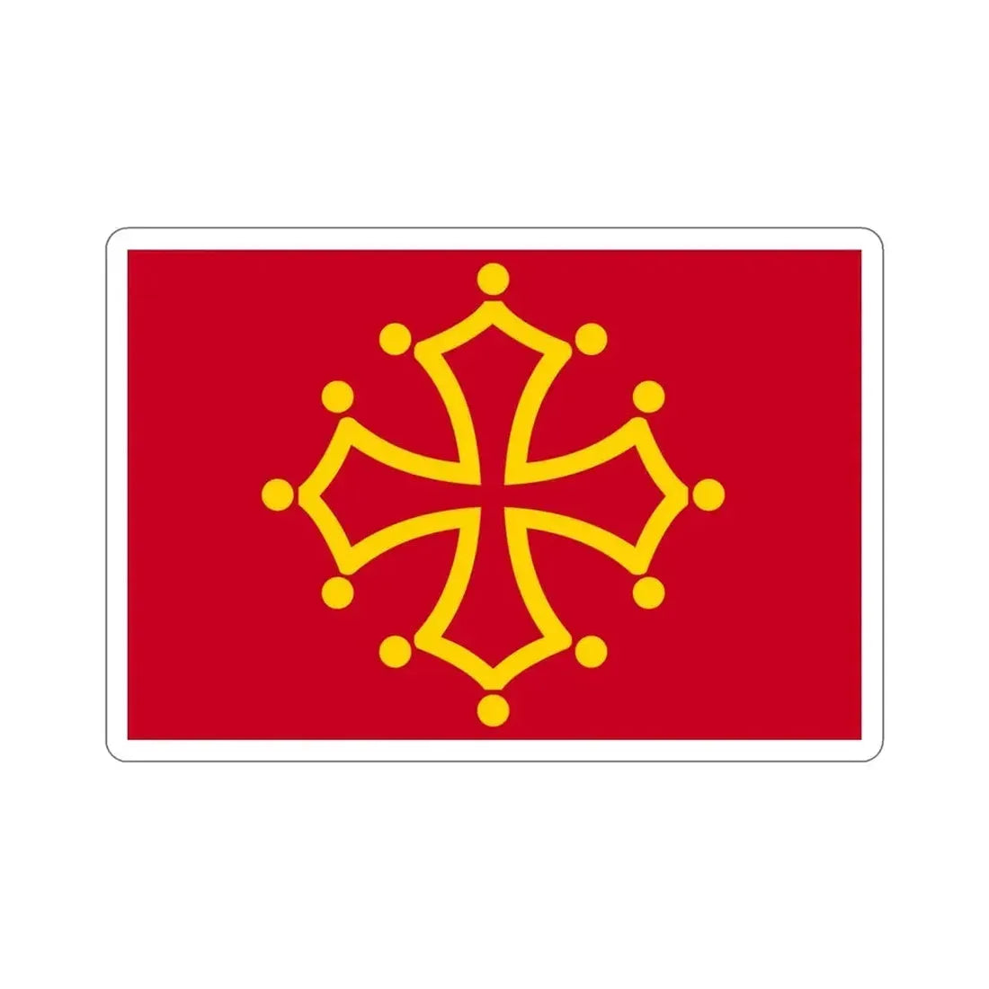 Flag of Midi Pyrénées France STICKER Vinyl Die-Cut Decal 4 Inch - The Sticker Space