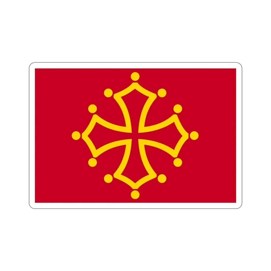 Flag of Midi Pyrénées France STICKER Vinyl Die-Cut Decal 4 Inch - The Sticker Space