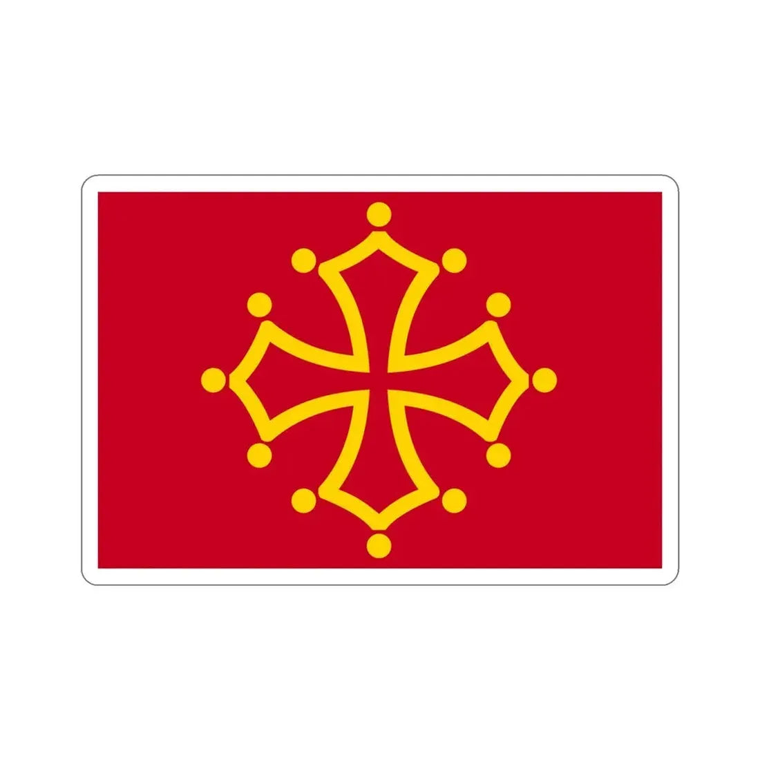 Flag of Midi Pyrénées France STICKER Vinyl Die-Cut Decal 5 Inch - The Sticker Space