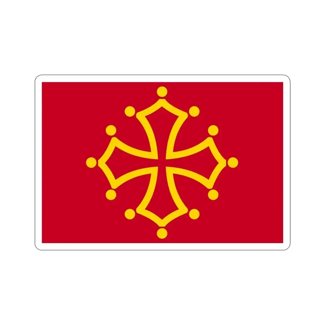 Flag of Midi Pyrénées France STICKER Vinyl Die-Cut Decal 6 Inch - The Sticker Space